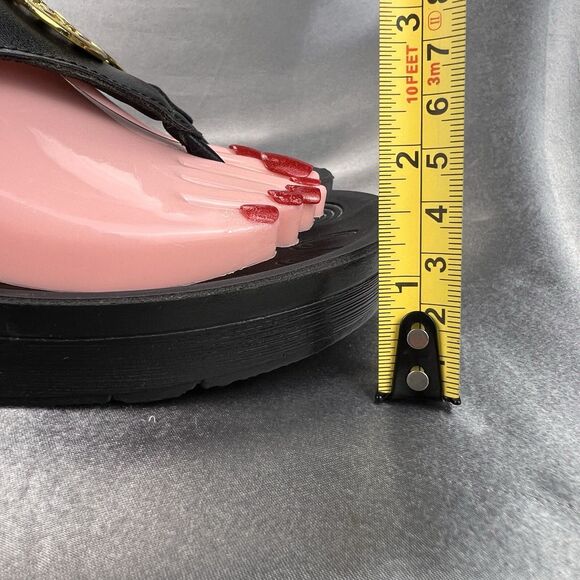 Aerothotic Sandals Womens 9.5 /40 Arch Support Flip Flop Gold Medallion Summer - Picture 5 of 17